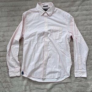 Banana Republic Oxford Shirt Men’s Large | Light Pink Untucked Fit‎